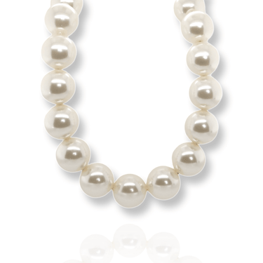 Gold Large Pearl Choker Necklace